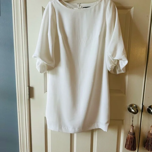 elegant white wedding dresses Classic Simple Soft Satin Wedding Dress La Divine 7469W 4 / Off-White